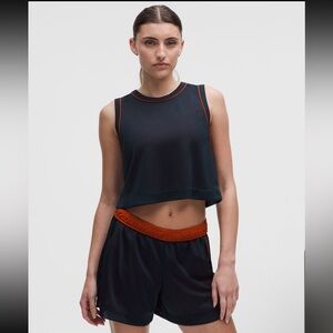 lululemon Double-Layered Mesh Reversible Tank, NWT, XS, Autum Rust/True Navy